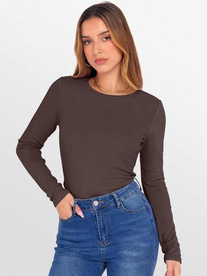ANRABESS Women's Fleece Lined Thermal Winter Undershirt