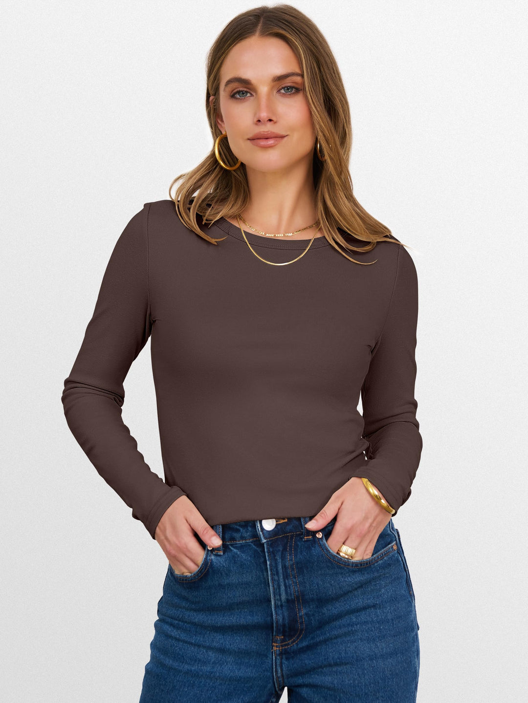 ANRABESS Women's Fleece Lined Thermal Winter Undershirt