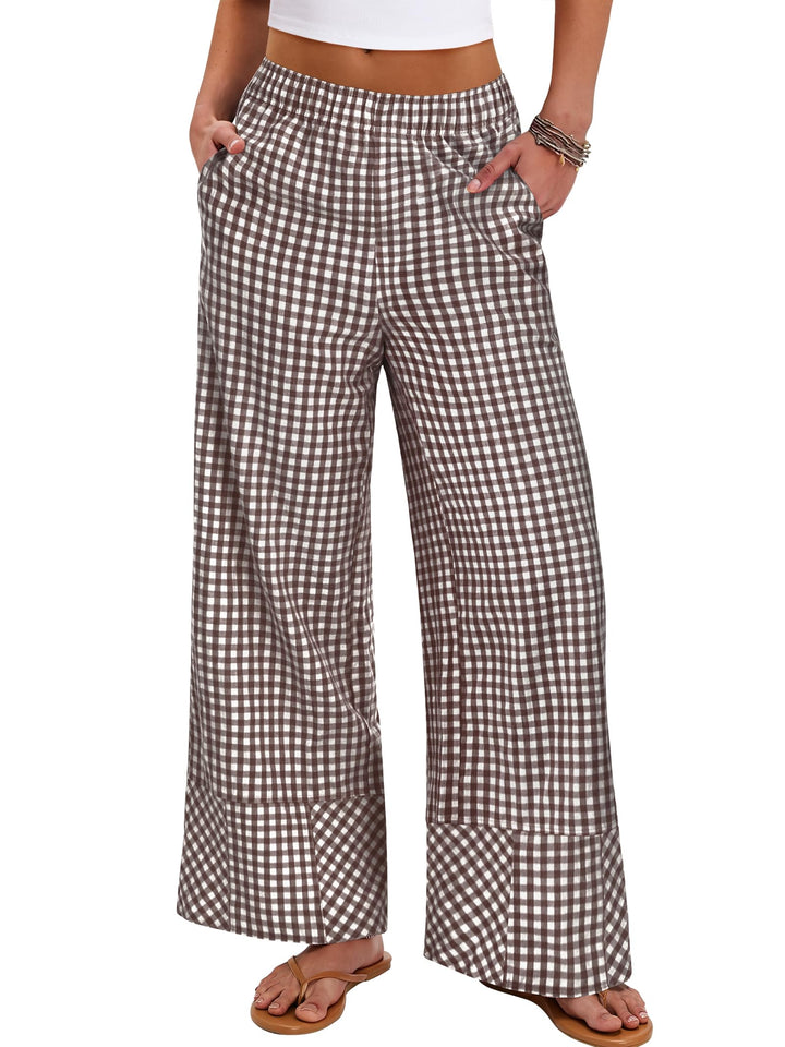 ANRABESS Plaid Boxer Pajama Pants for Casual Lounge