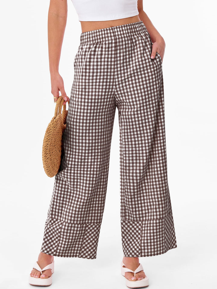 ANRABESS Plaid Boxer Pajama Pants for Casual Lounge