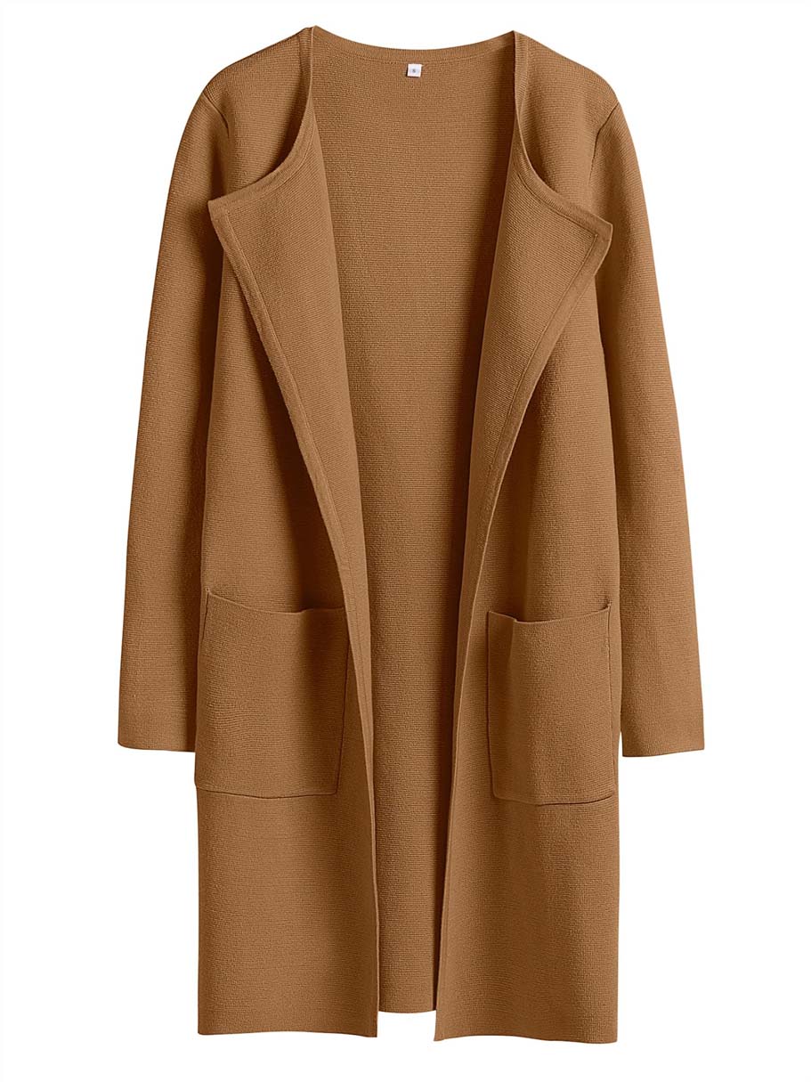 ANRABESS Womens Cardigan Sweater Open Front Knit Long Coatigan Dressy Casual Jacket Coat 2026 Fall Outfits Classy Clothes