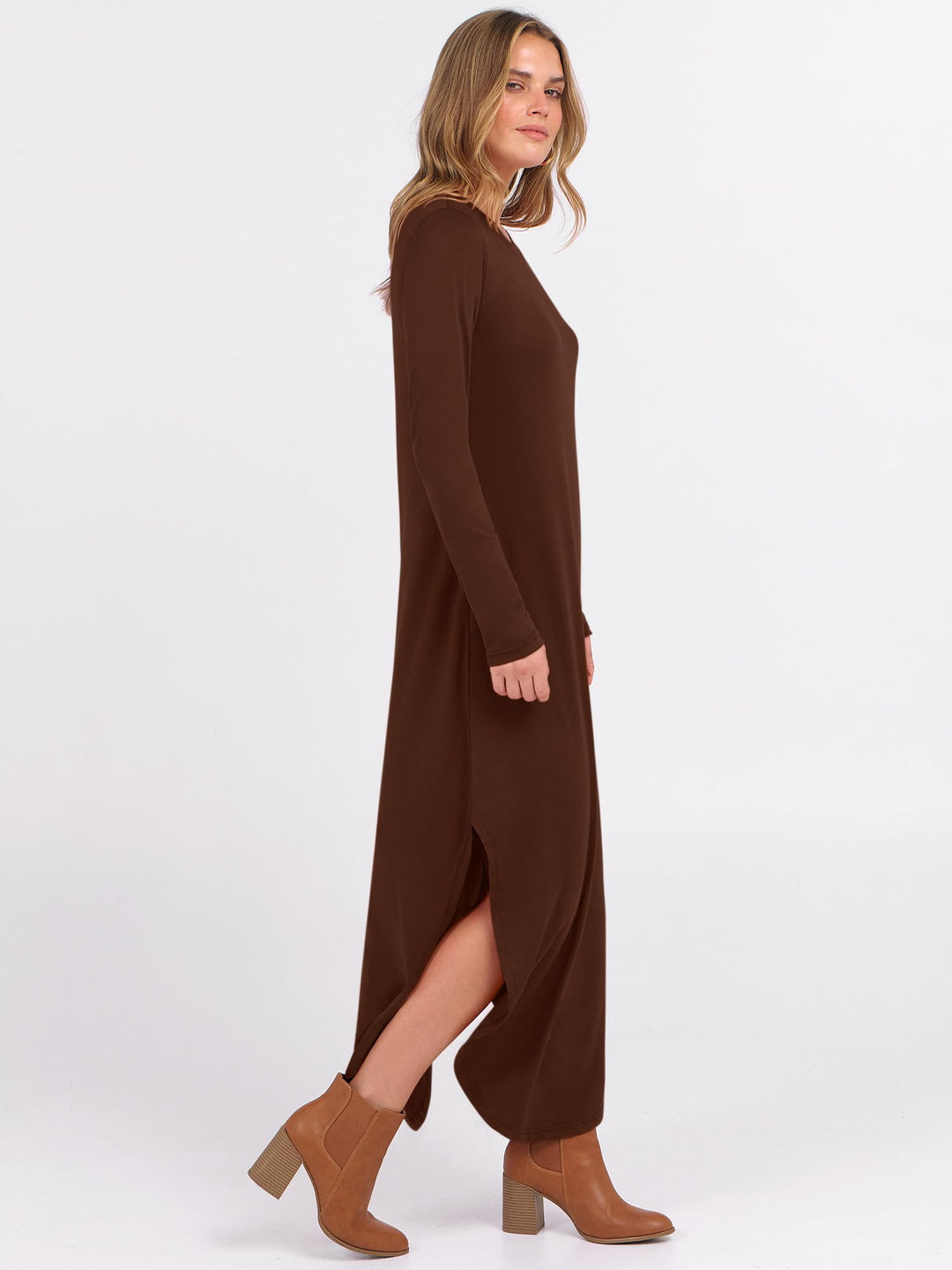 ANRABESS Casual Loose Maxi Dress for Travel with Pockets