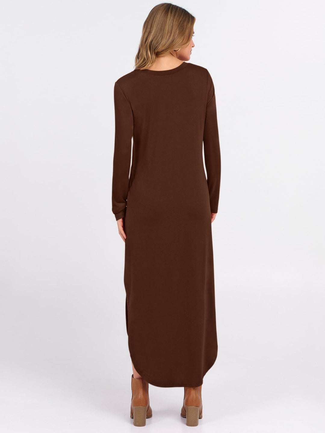 ANRABESS Casual Loose Maxi Dress for Travel with Pockets