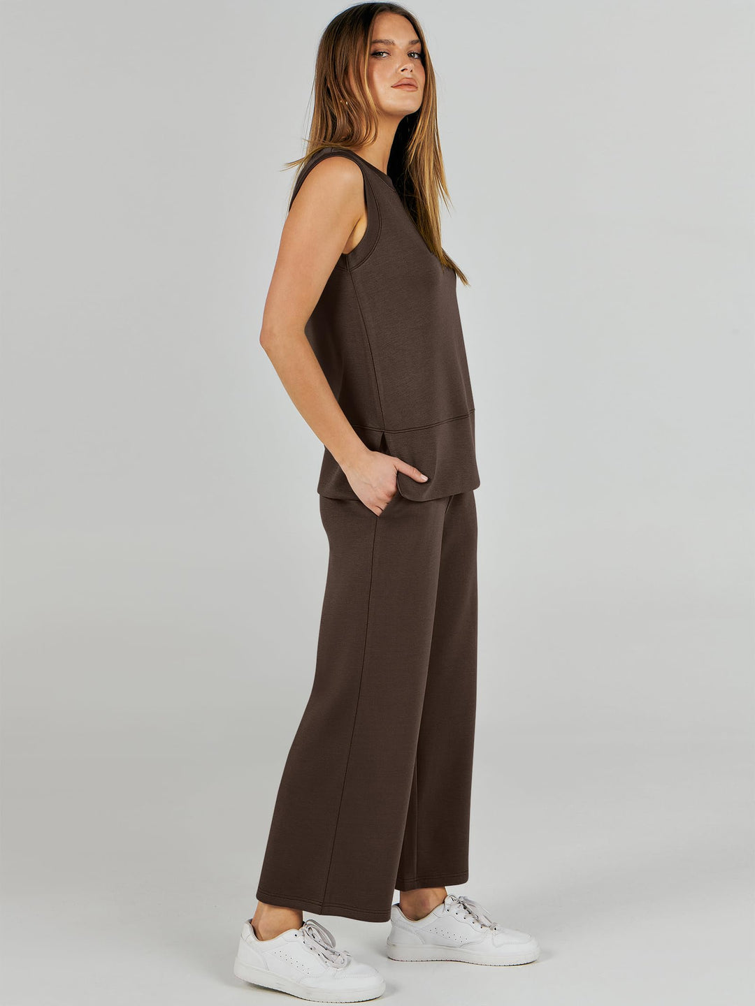 ANRABESS Women's 2-Piece Casual Lounge Matching Set