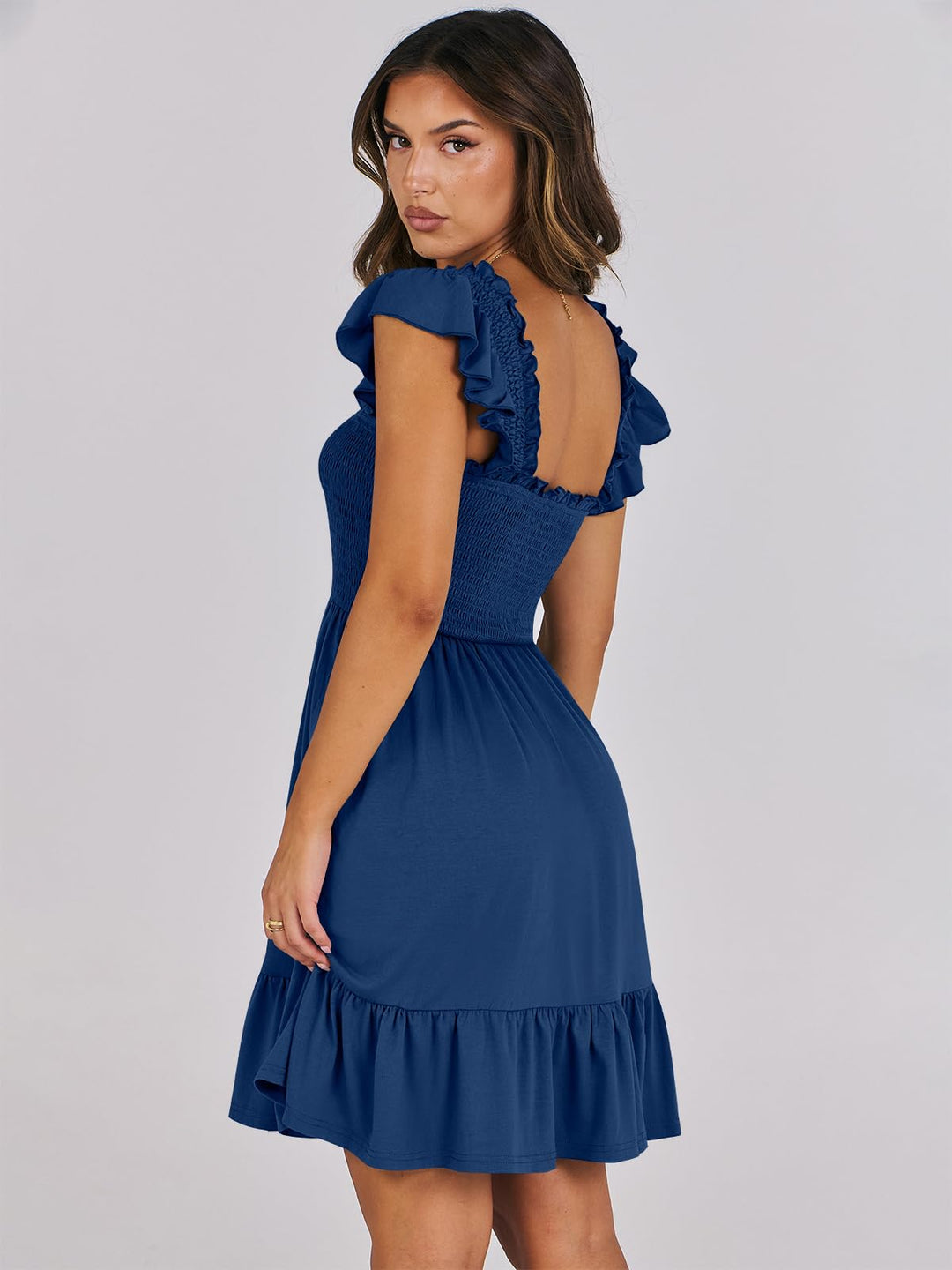 ANRABESS Boho Sleeveless Square Neck Beach Dress