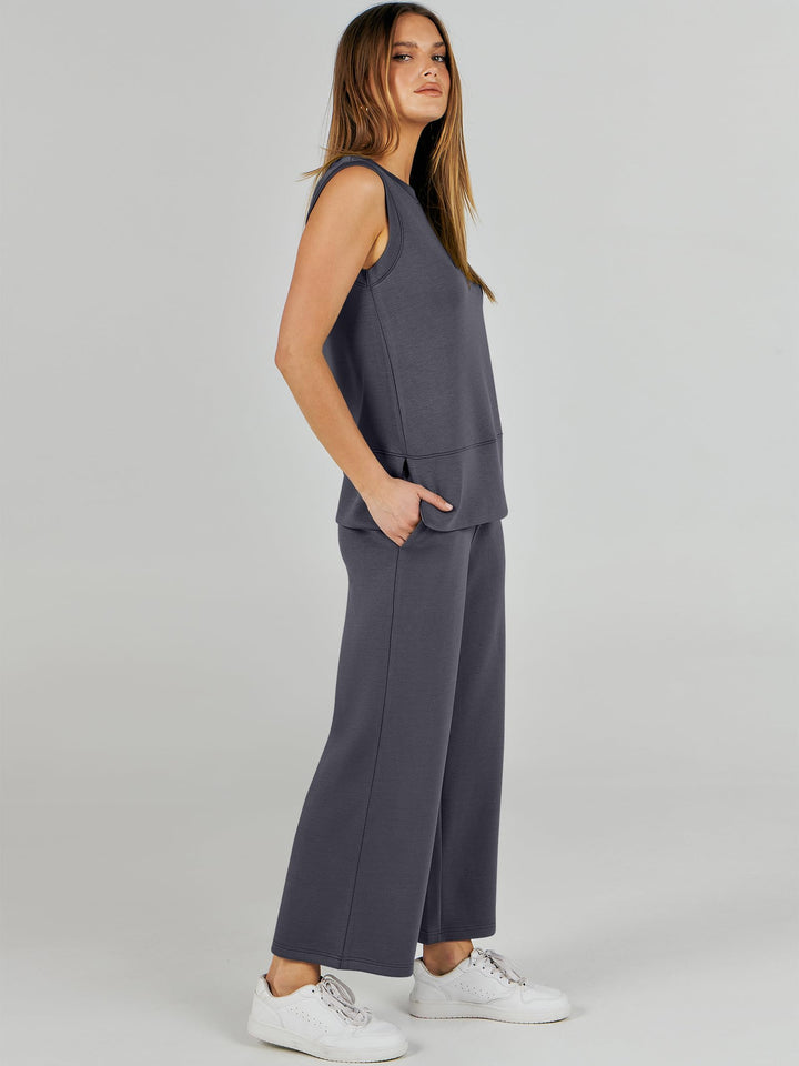 ANRABESS Women's 2-Piece Casual Lounge Matching Set