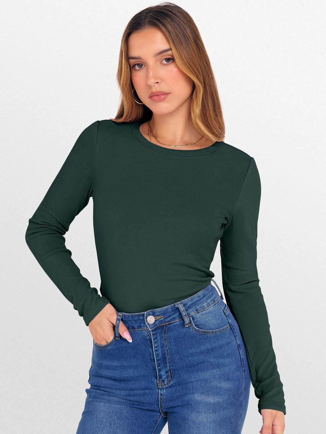 ANRABESS Women's Fleece Lined Thermal Winter Undershirt