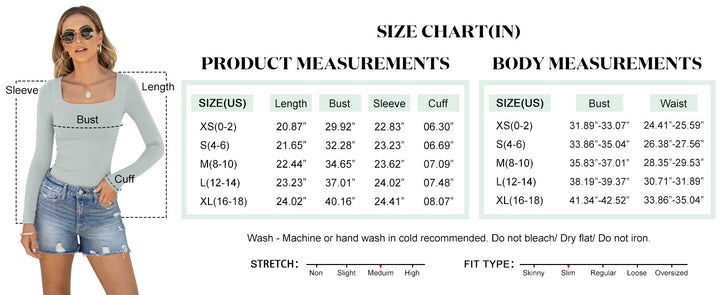 ANRABESS Women's Double Lined Square Neck Crop Top