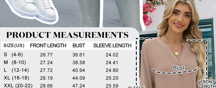 ANRABESS Women's Henley Long Sleeve Business Casual Top