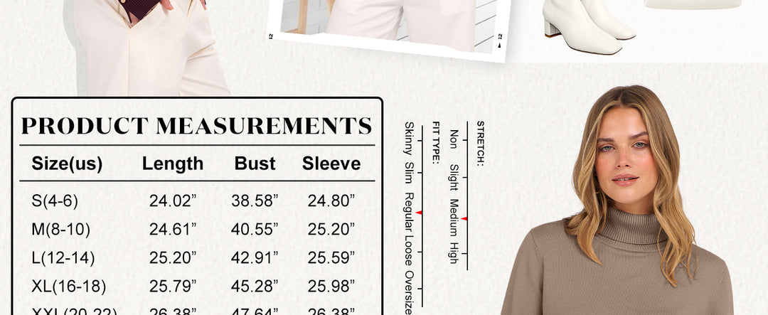 ANRABESS Dressy Casual Turtleneck Sweater for Women