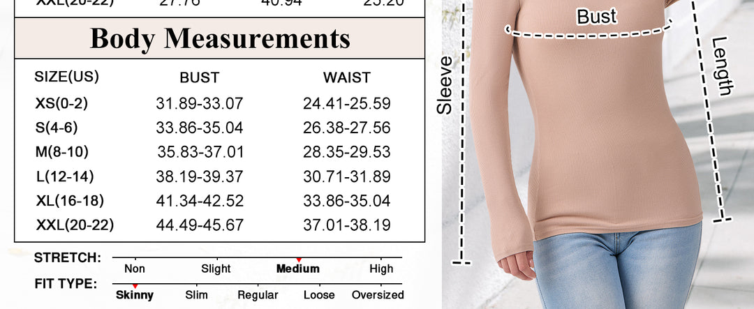 ANRABESS Long Sleeve Shirts for Women Ribbed Knit Slim Fitted Casual Tops Scoop Neck Basic Tee Spring Fall Fashion Clothes