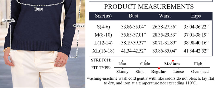 ANRABESS Women's Lightweight Polo V-Neck Knit Sweater