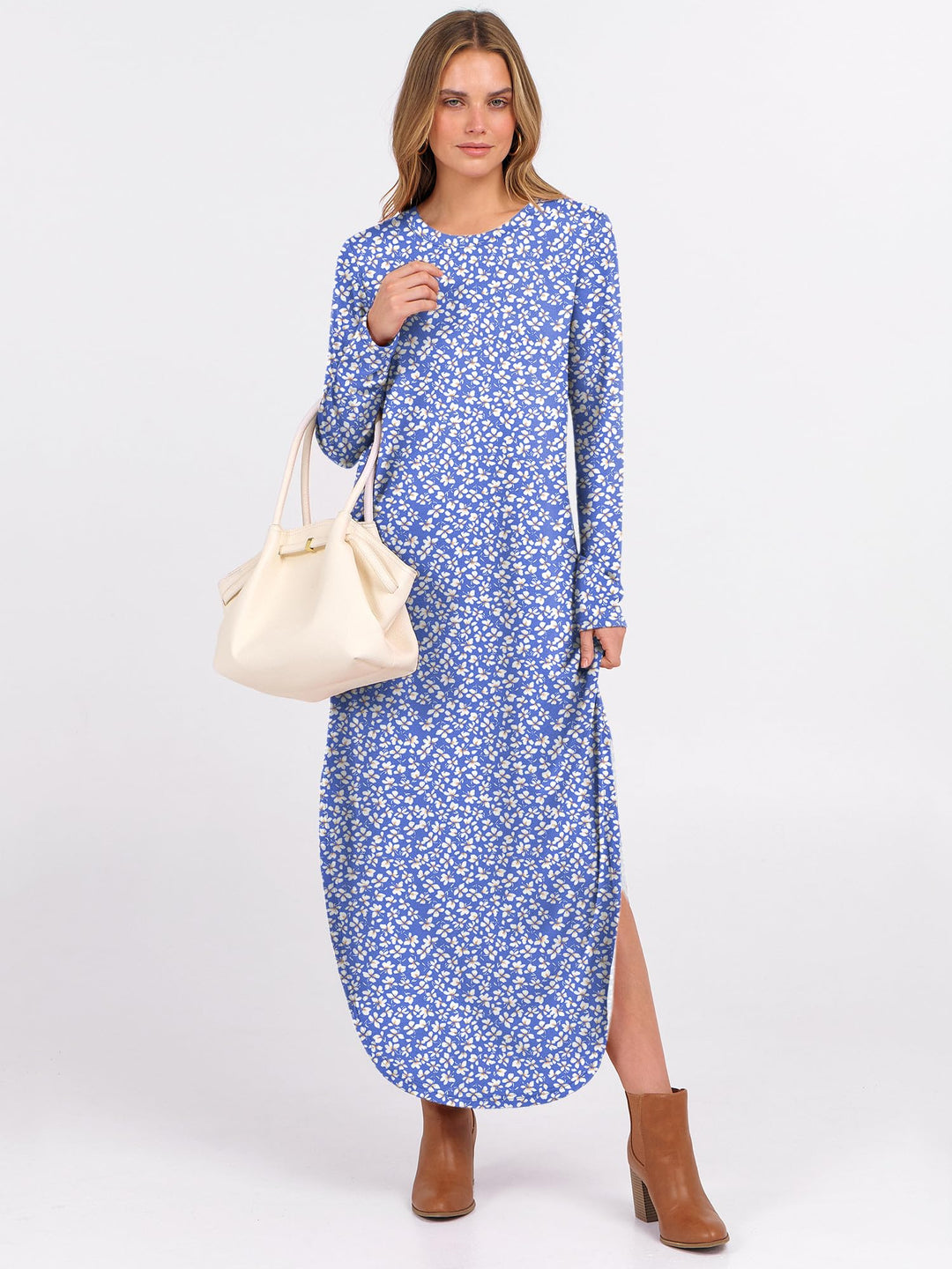 ANRABESS Casual Loose Maxi Dress for Travel with Pockets
