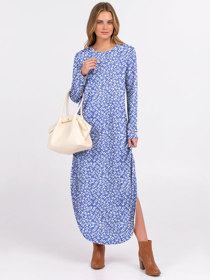 ANRABESS Casual Loose Maxi Dress for Travel with Pockets