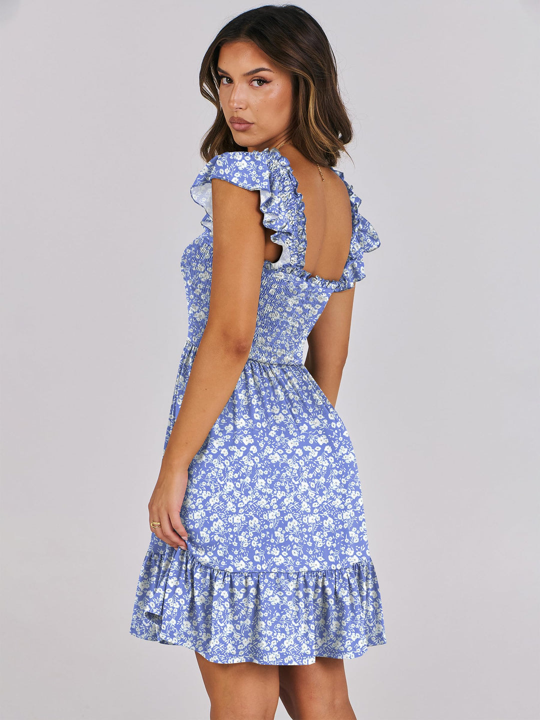 ANRABESS Boho Sleeveless Square Neck Beach Dress