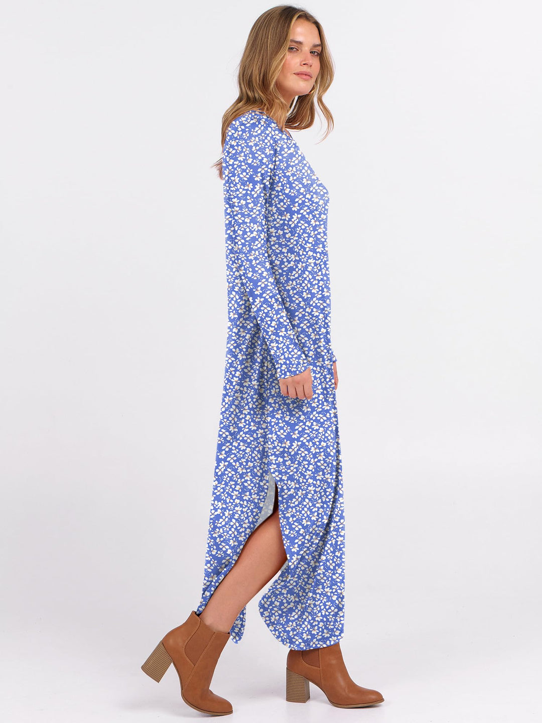 ANRABESS Casual Loose Maxi Dress for Travel with Pockets