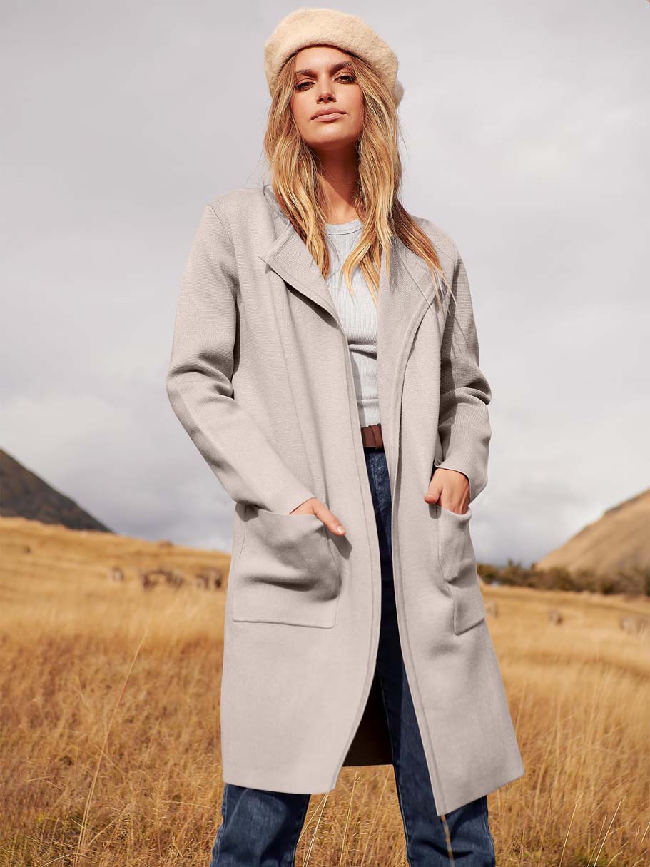 ANRABESS Womens Cardigan Sweater Open Front Knit Long Coatigan Dressy Casual Jacket Coat 2026 Fall Outfits Classy Clothes