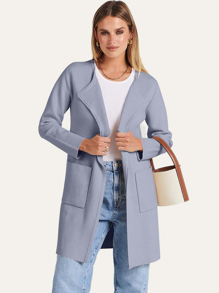 ANRABESS Womens Cardigan Sweater Open Front Knit Long Coatigan Dressy Casual Jacket Coat 2026 Fall Outfits Classy Clothes