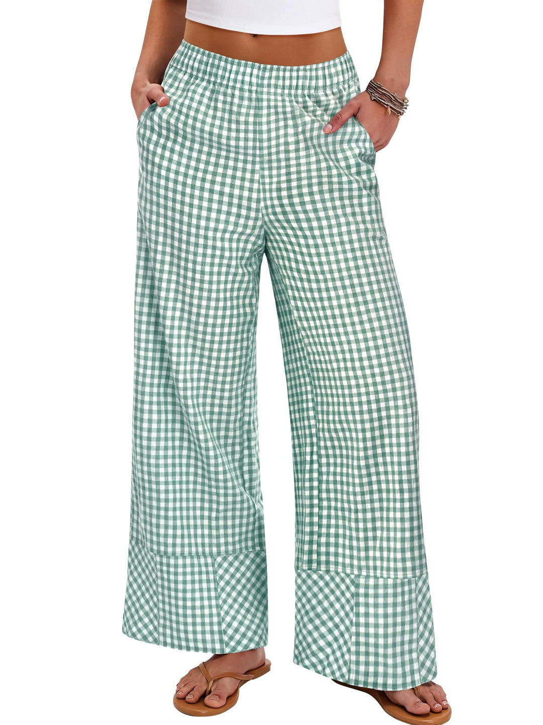 ANRABESS Plaid Boxer Pajama Pants for Casual Lounge