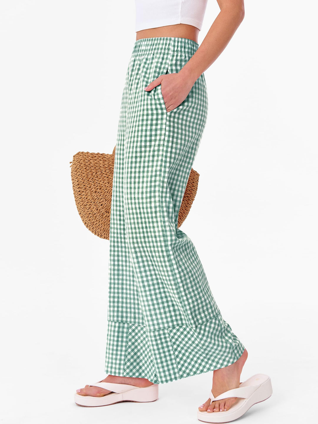 ANRABESS Plaid Boxer Pajama Pants for Casual Lounge