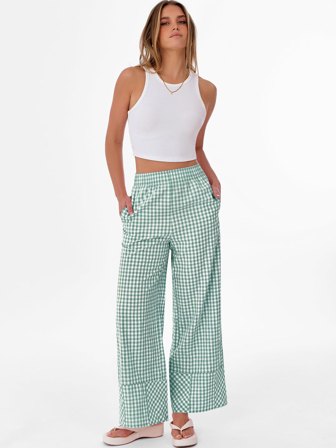 ANRABESS Plaid Boxer Pajama Pants for Casual Lounge