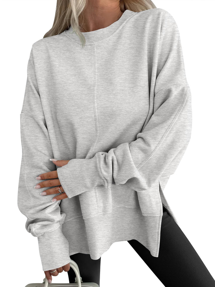 ANRABESS Oversized Sweatshirts for Women Thumbhole Long Sleeve Hoodies Shirts Fall Side Slit Pullover Fashion Top Teen Y2k Outfits