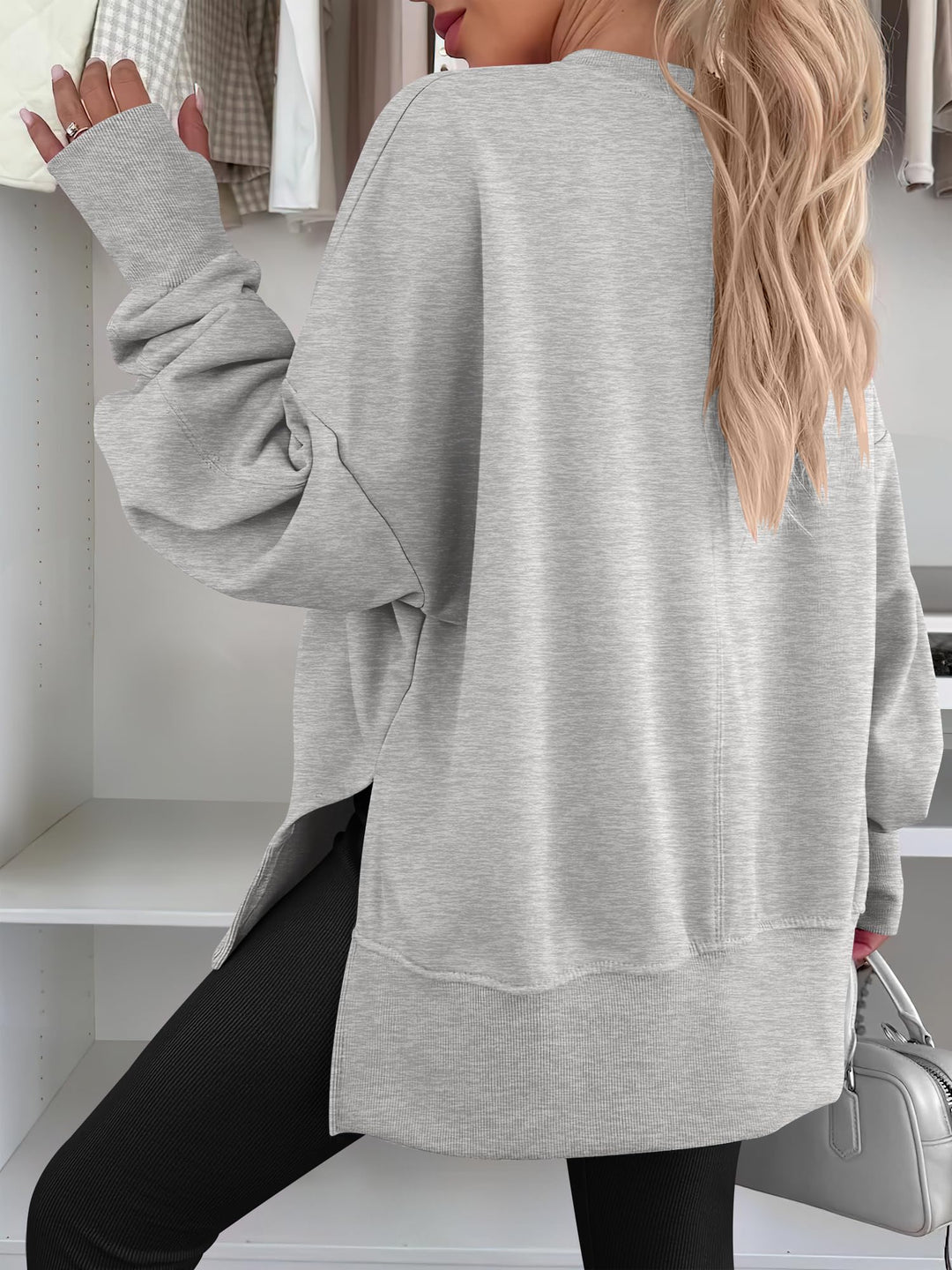 ANRABESS Oversized Sweatshirts for Women Thumbhole Long Sleeve Hoodies Shirts Fall Side Slit Pullover Fashion Top Teen Y2k Outfits