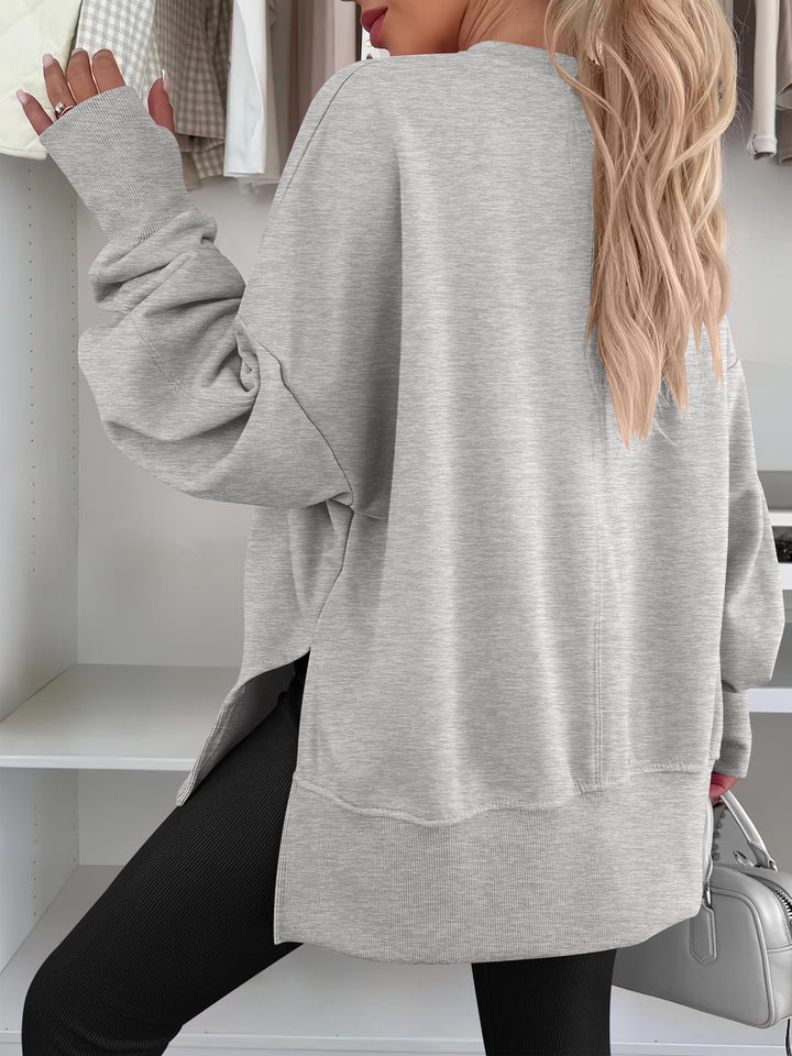 ANRABESS Oversized Sweatshirts for Women Thumbhole Long Sleeve Hoodies Shirts Fall Side Slit Pullover Fashion Top Teen Y2k Outfits