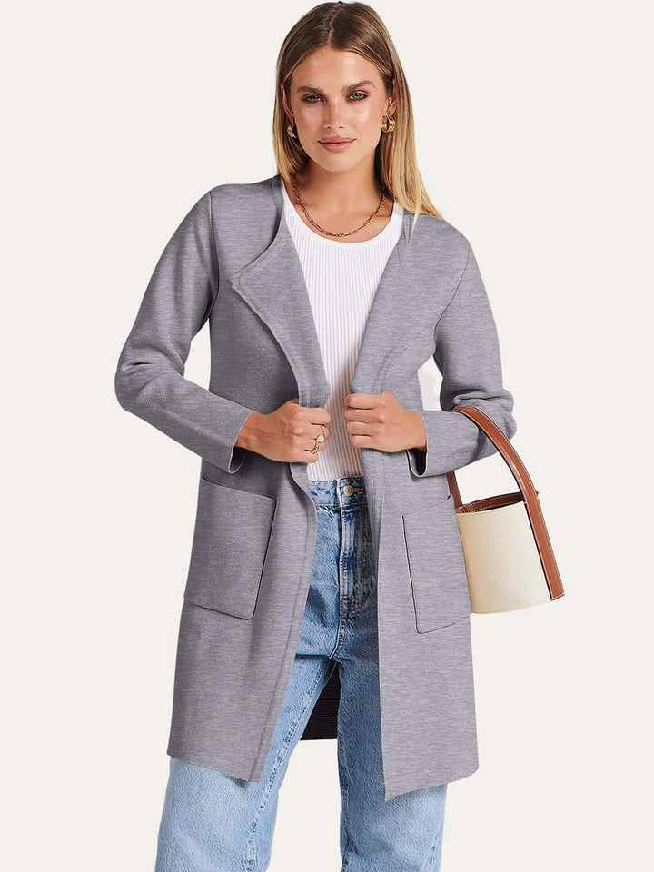 ANRABESS Womens Cardigan Sweater Open Front Knit Long Coatigan Dressy Casual Jacket Coat 2026 Fall Outfits Classy Clothes