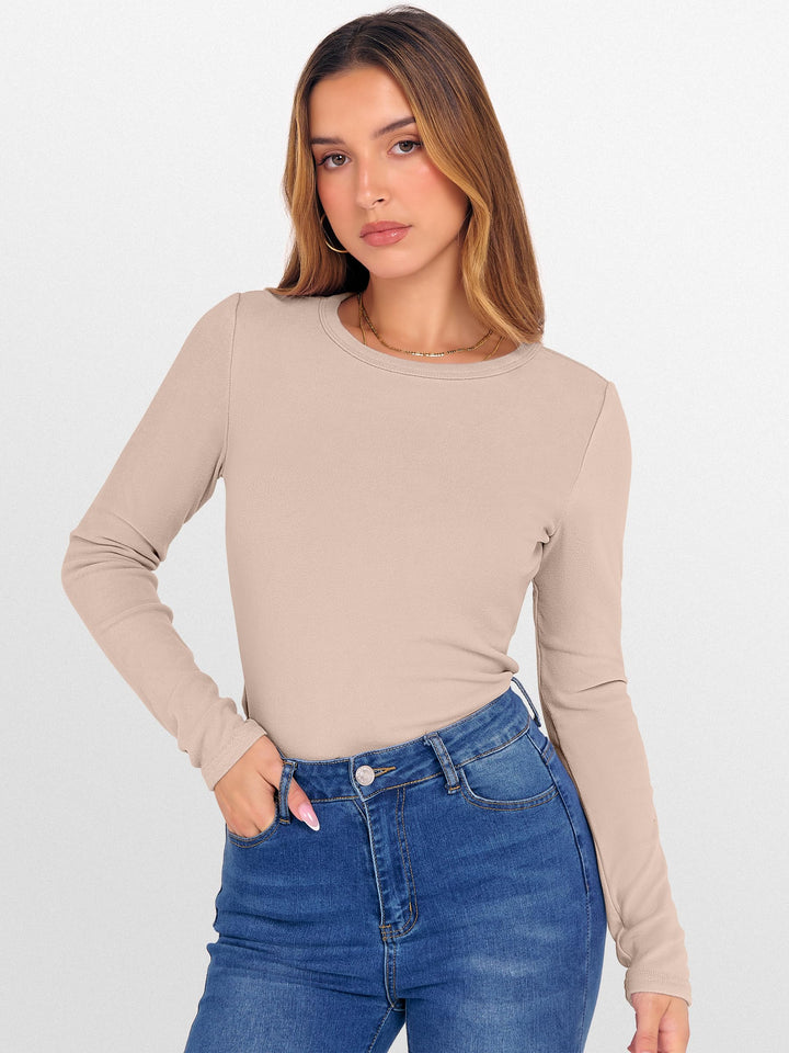 ANRABESS Women's Fleece Lined Thermal Winter Undershirt