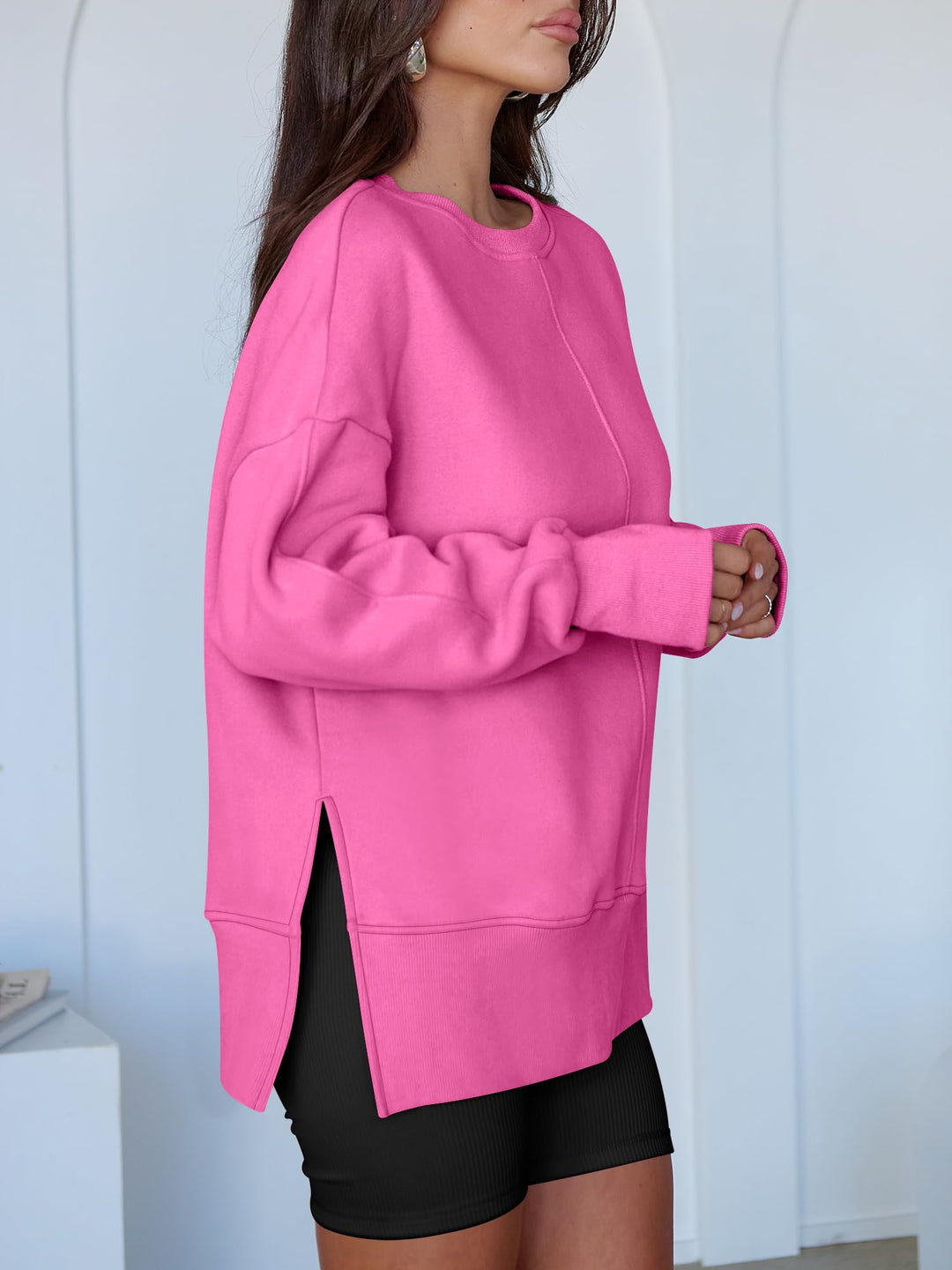 ANRABESS Oversized Sweatshirts for Women Thumbhole Long Sleeve Hoodies Shirts Fall Side Slit Pullover Fashion Top Teen Y2k Outfits