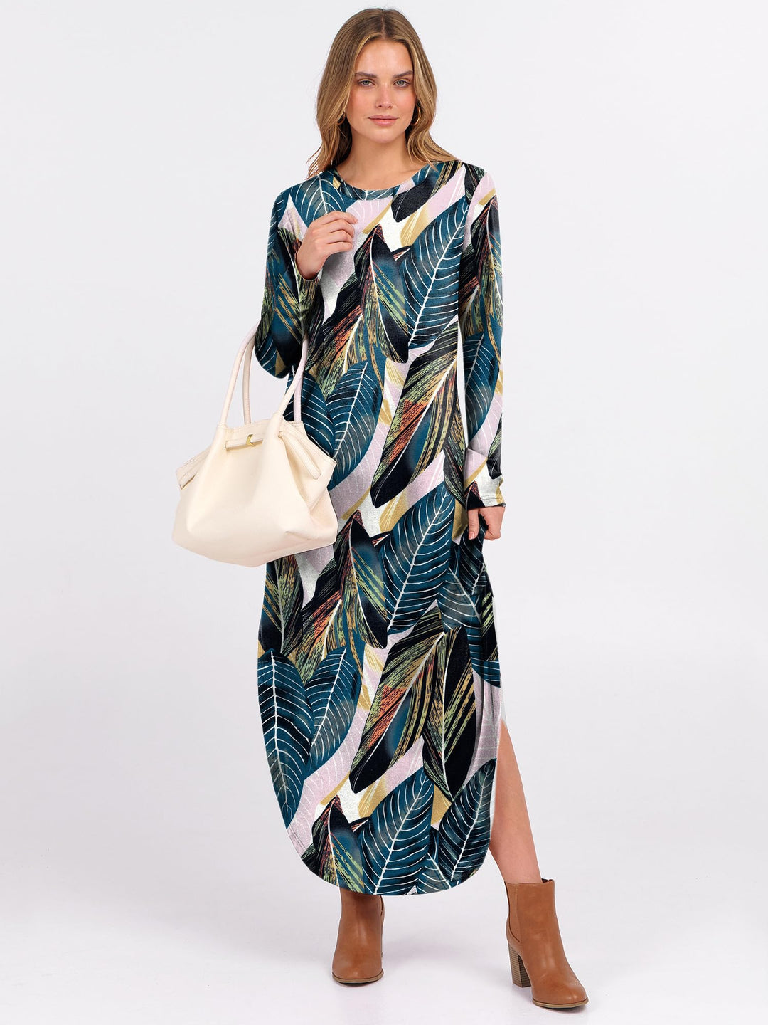 ANRABESS Casual Loose Maxi Dress for Travel with Pockets