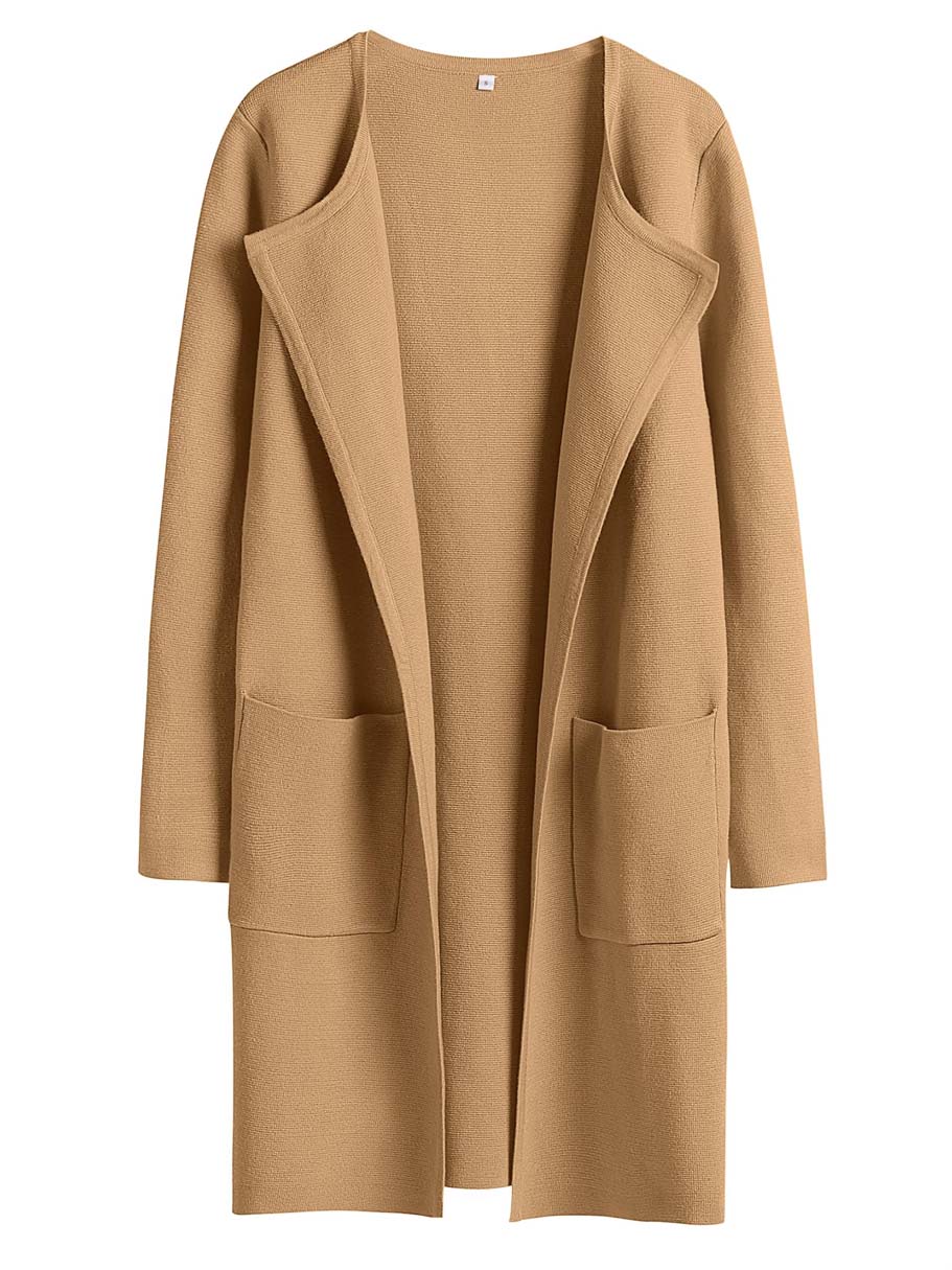 ANRABESS Womens Cardigan Sweater Open Front Knit Long Coatigan Dressy Casual Jacket Coat 2026 Fall Outfits Classy Clothes