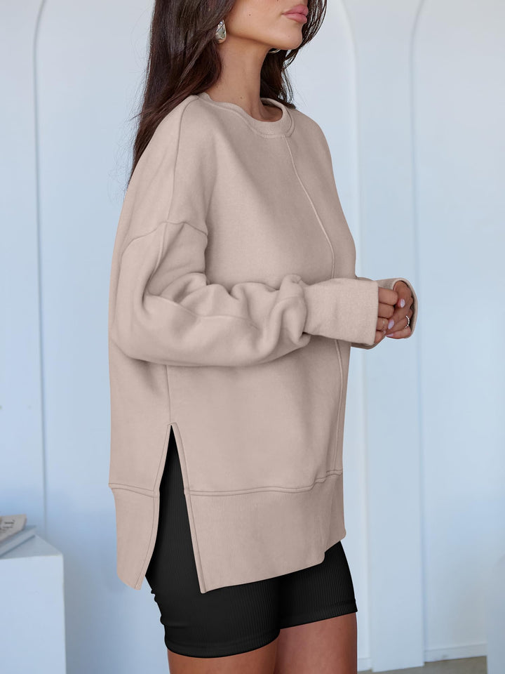 ANRABESS Oversized Sweatshirts for Women Thumbhole Long Sleeve Hoodies Shirts Fall Side Slit Pullover Fashion Top Teen Y2k Outfits