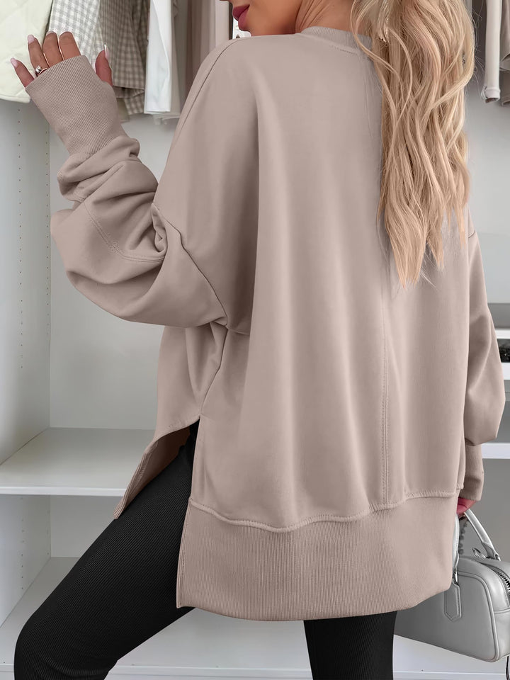 ANRABESS Oversized Sweatshirts for Women Thumbhole Long Sleeve Hoodies Shirts Fall Side Slit Pullover Fashion Top Teen Y2k Outfits