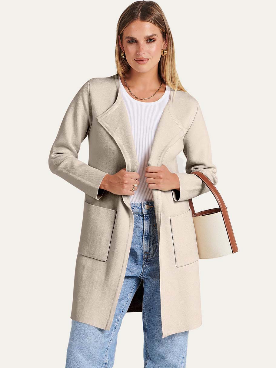 ANRABESS Womens Cardigan Sweater Open Front Knit Long Coatigan Dressy Casual Jacket Coat 2026 Fall Outfits Classy Clothes