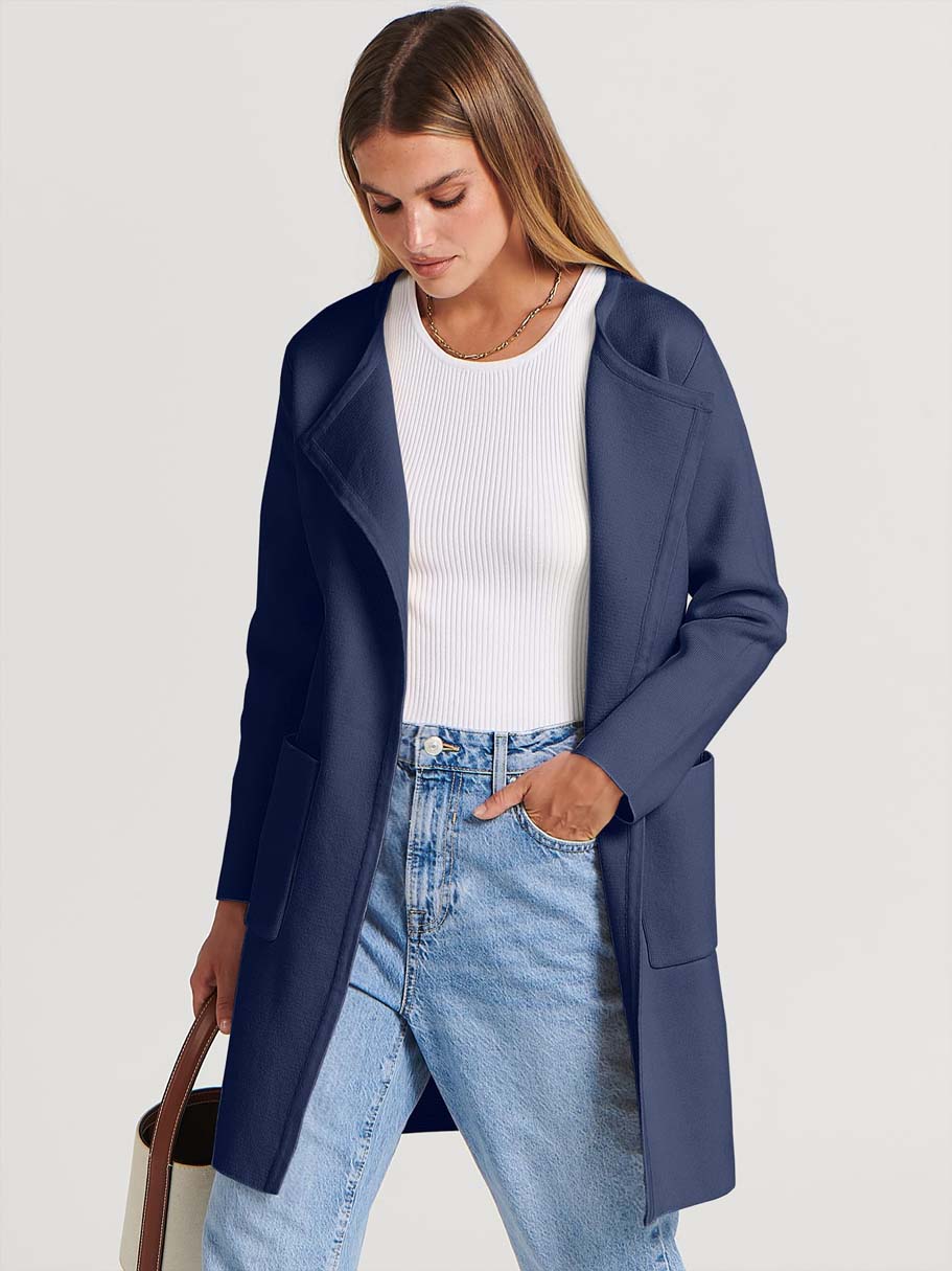 ANRABESS Womens Cardigan Sweater Open Front Knit Long Coatigan Dressy Casual Jacket Coat 2026 Fall Outfits Classy Clothes