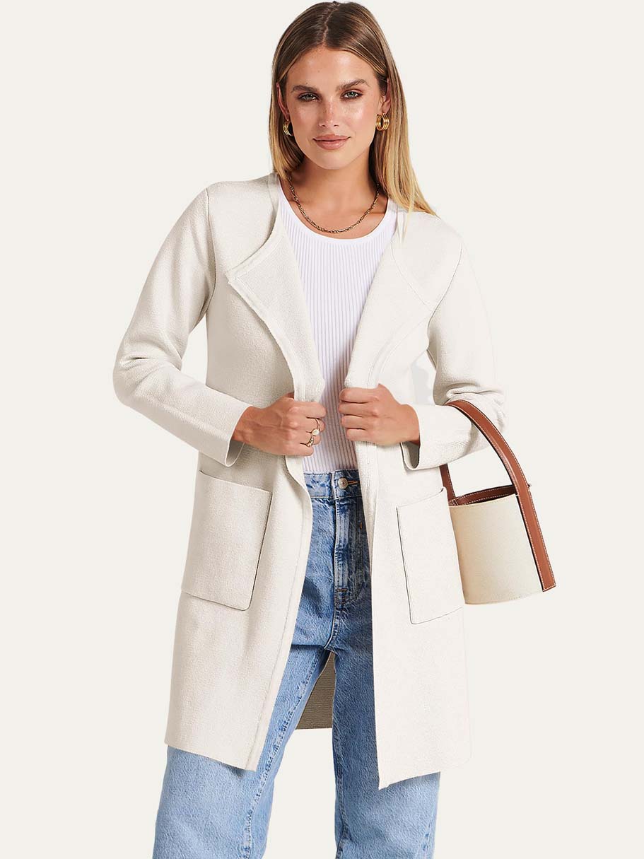ANRABESS Womens Cardigan Sweater Open Front Knit Long Coatigan Dressy Casual Jacket Coat 2026 Fall Outfits Classy Clothes
