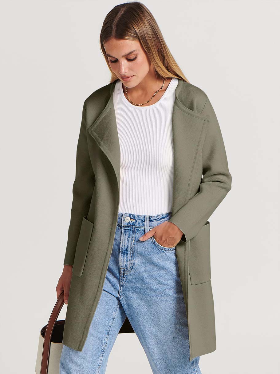 ANRABESS Womens Cardigan Sweater Open Front Knit Long Coatigan Dressy Casual Jacket Coat 2026 Fall Outfits Classy Clothes