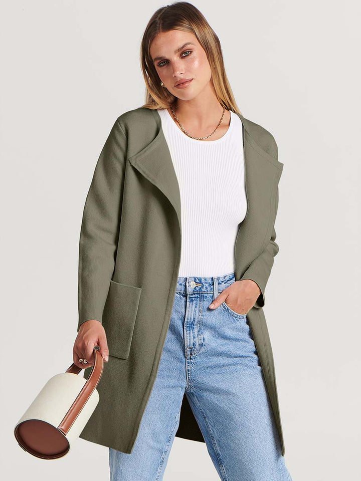 ANRABESS Womens Cardigan Sweater Open Front Knit Long Coatigan Dressy Casual Jacket Coat 2026 Fall Outfits Classy Clothes