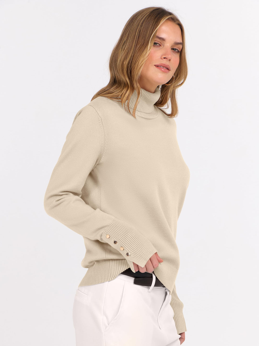 ANRABESS Dressy Casual Turtleneck Sweater for Women