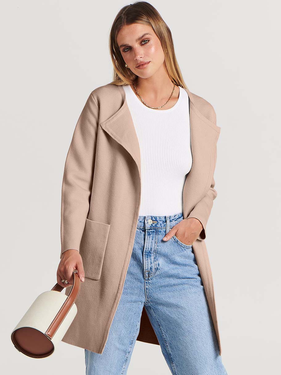 ANRABESS Womens Cardigan Sweater Open Front Knit Long Coatigan Dressy Casual Jacket Coat 2026 Fall Outfits Classy Clothes