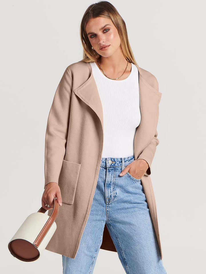 ANRABESS Womens Cardigan Sweater Open Front Knit Long Coatigan Dressy Casual Jacket Coat 2026 Fall Outfits Classy Clothes