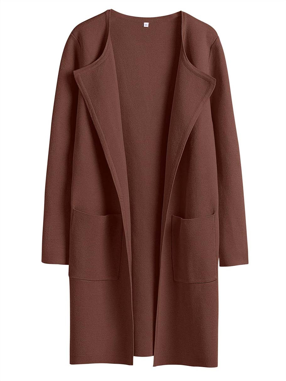 ANRABESS Womens Cardigan Sweater Open Front Knit Long Coatigan Dressy Casual Jacket Coat 2026 Fall Outfits Classy Clothes