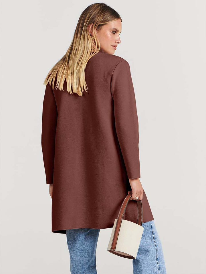 ANRABESS Womens Cardigan Sweater Open Front Knit Long Coatigan Dressy Casual Jacket Coat 2026 Fall Outfits Classy Clothes