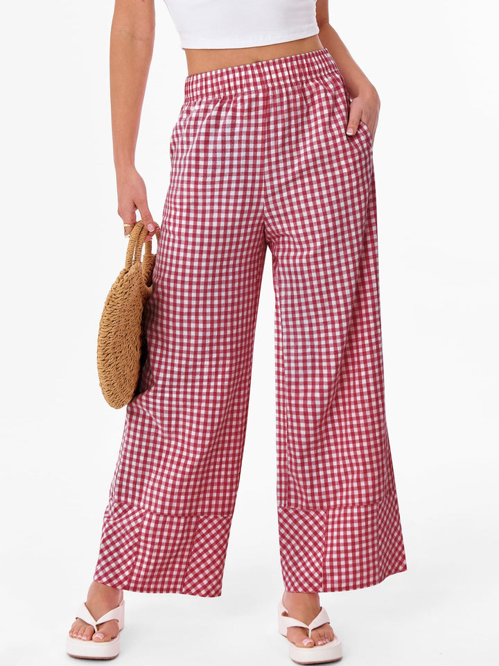ANRABESS Plaid Boxer Pajama Pants for Casual Lounge