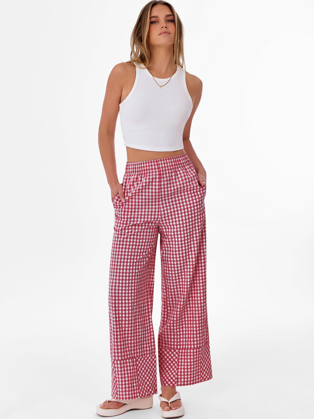 ANRABESS Plaid Boxer Pajama Pants for Casual Lounge