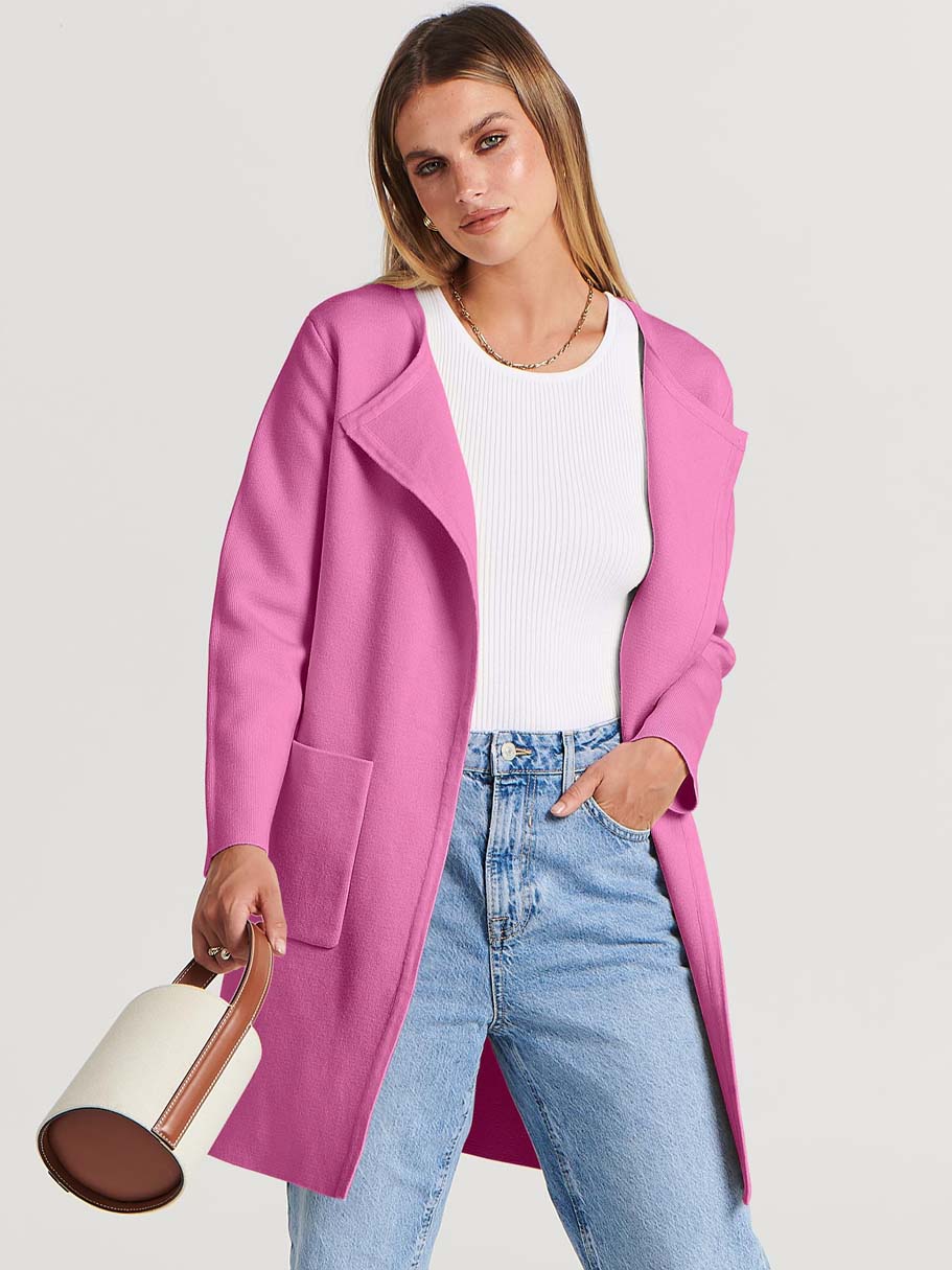 ANRABESS Womens Cardigan Sweater Open Front Knit Long Coatigan Dressy Casual Jacket Coat 2026 Fall Outfits Classy Clothes