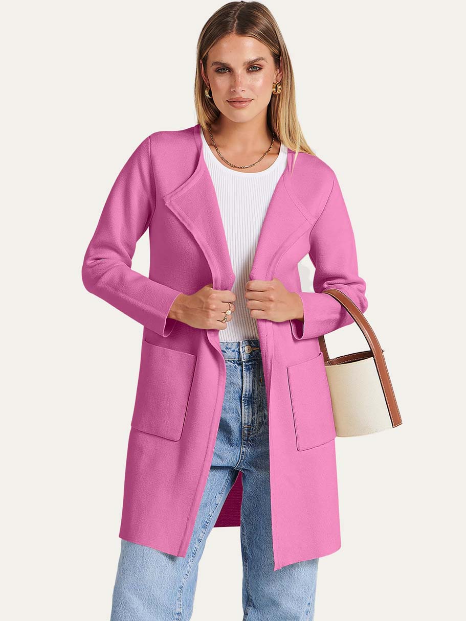 ANRABESS Womens Cardigan Sweater Open Front Knit Long Coatigan Dressy Casual Jacket Coat 2026 Fall Outfits Classy Clothes