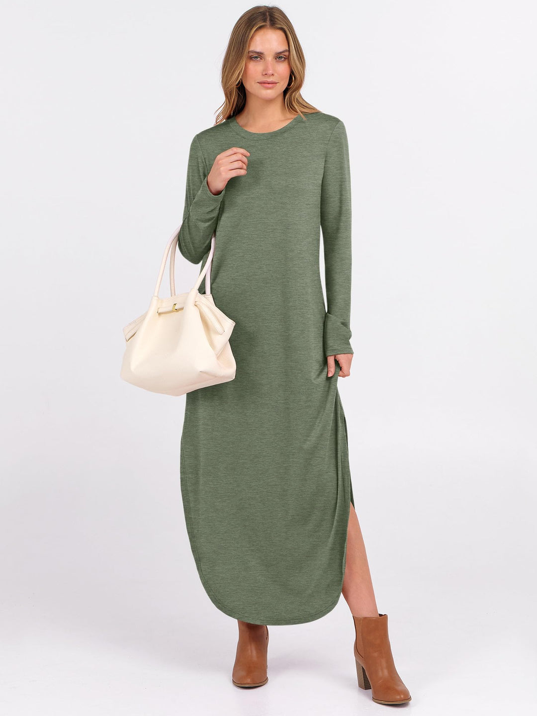 ANRABESS Casual Loose Maxi Dress for Travel with Pockets